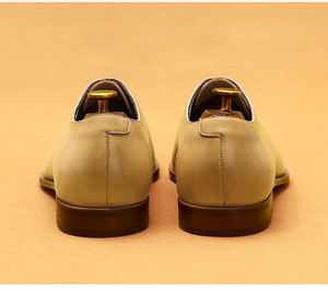 Zapatos Oxford de Vestir Casuales Verdes para <span class=keywords><strong>Hombre</strong></span>, Hechos a Mano con Cuero Genuino, Elegantes y que Aumentan la Estatura, Ideales para Bodas y Oficina - Product Image 4
