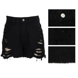 <span class=keywords><strong>Short</strong></span> En <span class=keywords><strong>Jean</strong></span> déchiré extensible pour femmes, nouvelle mode été Sexy, Denim élastique, personnalisé, court, - Product Image 5