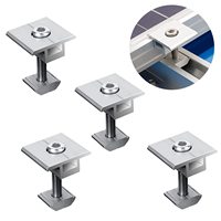 Kits de montage de panneaux solaires, structures de support de panneaux solaires, collier de serrage intermédiaire pour panneaux solaires