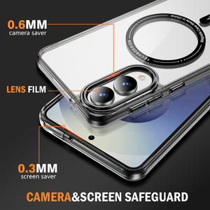 Funda magnética de lujo de alta transparencia, funda de carga inalámbrica, funda antiamarillamiento a prueba de golpes, funda de TPU + acrílica para S25 <span class=keywords><strong>Edge</strong></span> - Product Image 3