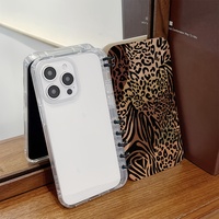 13pro imprimé léopard étui de téléphone à rabat Style livre anti-dérapant et antichoc étui de protection de téléphone adapté pour iPhone 15pro 16promax