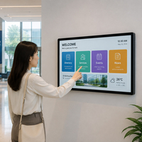 Écran tactile numérique mural 24 pouces avec déclenchement de contenu intelligent IA en option, batterie intégrée, pour affichage graphique et animation en magasin de détail