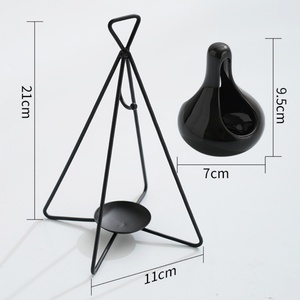 <span class=keywords><strong>Lampe</strong></span> <span class=keywords><strong>chauffante</strong></span> créative noire pour aromathérapie, diffuseur d'huiles essentielles, <span class=keywords><strong>lampe</strong></span> à cire fondante pour la maison - Product Image 6