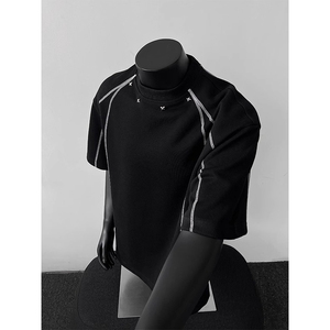 <span class=keywords><strong>T</strong></span>-<span class=keywords><strong>shirt</strong></span> à manches courtes 100 % coton, coupe américaine, style streetwear décontracté, épaules dénudées, raglan, coloré, à volants, motif personnalisé - Product Image 6