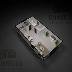 Maison préfabriquée en conteneur JHCE1 avec 1 chambre, douche et toilettes pour restaurant ou villa - Product Image 3