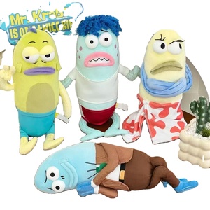 Cuscino di Peluche a Forma di Pesce Astratto, Creativo e Divertente, Morbido Peluche Decorativo per Divano, Vendita all'Ingrosso e al Dettaglio, Decorazione per la Stanza - Product Image 1