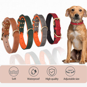 <span class=keywords><strong>Collar</strong></span> de cuero ajustable para perro con logotipo personalizado de fabricante al por mayor - Product Image 2