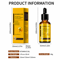 Sérum Huile de Vitamine E Personnalisé OEM ODM Marque Privée Naturel à Absorption Rapide Hydratant Éclaircissant pour Peau, Cheveux et Ongles