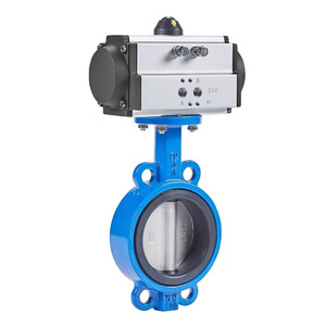 Válvula de Mariposa con Revestimiento de PTFE D671F46-16, Válvula de Cierre Neumática para Medios de Alta Temperatura como Aceite, Agua y Gas - Product Image 1