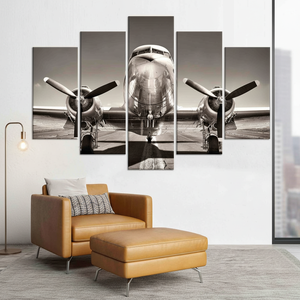 <b>Printed</b> <b>Canvas</b> Wall Art: <b>Abstract</b> Aviation Decor,SET OF 5 MIX <b>CANVAS</b> - Product Image 3