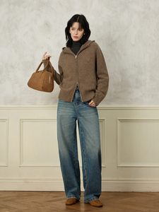 YUANBOFEI Venta al <span class=keywords><strong>por</strong></span> <span class=keywords><strong>Mayor</strong></span> de <span class=keywords><strong>Jeans</strong></span> Personalizados de Alta Calidad, Pantalones Vaqueros Transpirables de Pierna Ancha, Corte Holgado, <span class=keywords><strong>Jeans</strong></span> de Pierna Recta para Mujer - Product Image 2