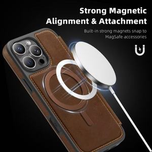 Étui en cuir à <span class=keywords><strong>rabat</strong></span> d'affaires étui de téléphone portefeuille pour <span class=keywords><strong>iphone</strong></span> 17 16 15 14 <span class=keywords><strong>13</strong></span> Pro Max en Stock pour <span class=keywords><strong>iphone</strong></span> 15 Pro Max fort magnétique - Product Image 3