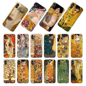 1000 + Ontwerpen Custom Gustav Klimt Tpu Siliconen Hoesje Voor Iphone 11 12 13 14 15 Pro Max Uv Printing 3d Sublimatie Telefoon Hoesje