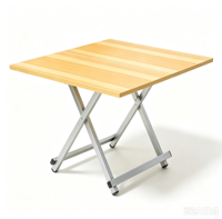 Bureau d'ordinateur pliable avec cadre en métal, bureau en bois grainé, table pour ordinateur portable