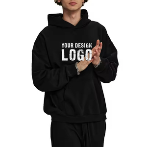 High Quality Solid Color Heavyweight Loose Men's <b>Hoodies</b> Street Casual 430g Drop Shoulder Oversized Plus Size Mens <b>Hoodies</b> - Product Image 6