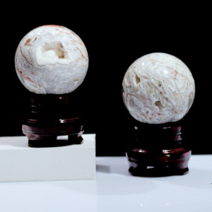 Commercio all'ingrosso di cristallo bianco naturale sfera di agata di cristallo curativo sfera di cristallo grano per la decorazione della casa - Product Image 2