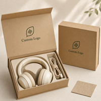 Caja de Empaque para Auriculares con Impresión Personalizada, Caja de Regalo de Cartón Magnético Rígido y Plegable para Auriculares y Electrónicos