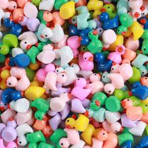Mini-canards en résine multicolores, décorations pour la maison, artisanat de jardin, accessoires de décoration paysagère - Product Image 4