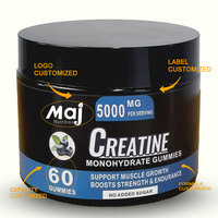 Permen Kunyah Creatine Monohydrate 5000mg untuk Dewasa, Kemasan Besar 200g, untuk Meningkatkan Kekuatan dan Stamina Otot