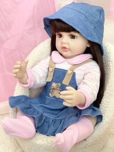 Lindo dulce esmaltado niña <span class=keywords><strong>reborn</strong></span> bebé ojos grandes serie látex bebé niña juguetes delicado lavable - Product Image 5