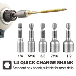 镀铬19毫米螺母设置螺丝刀5PCS 10毫米5.5毫米20套电源插座磁性气动<span class=keywords><strong>3</strong></span>/32 \ "CR-V材料来样定做 - Product Image 4