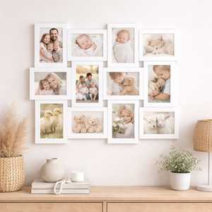 Ensemble de cadres photo muraux blancs, 12 pièces, 10x15 cm, pour l'affichage des souvenirs de famille - Product Image 6