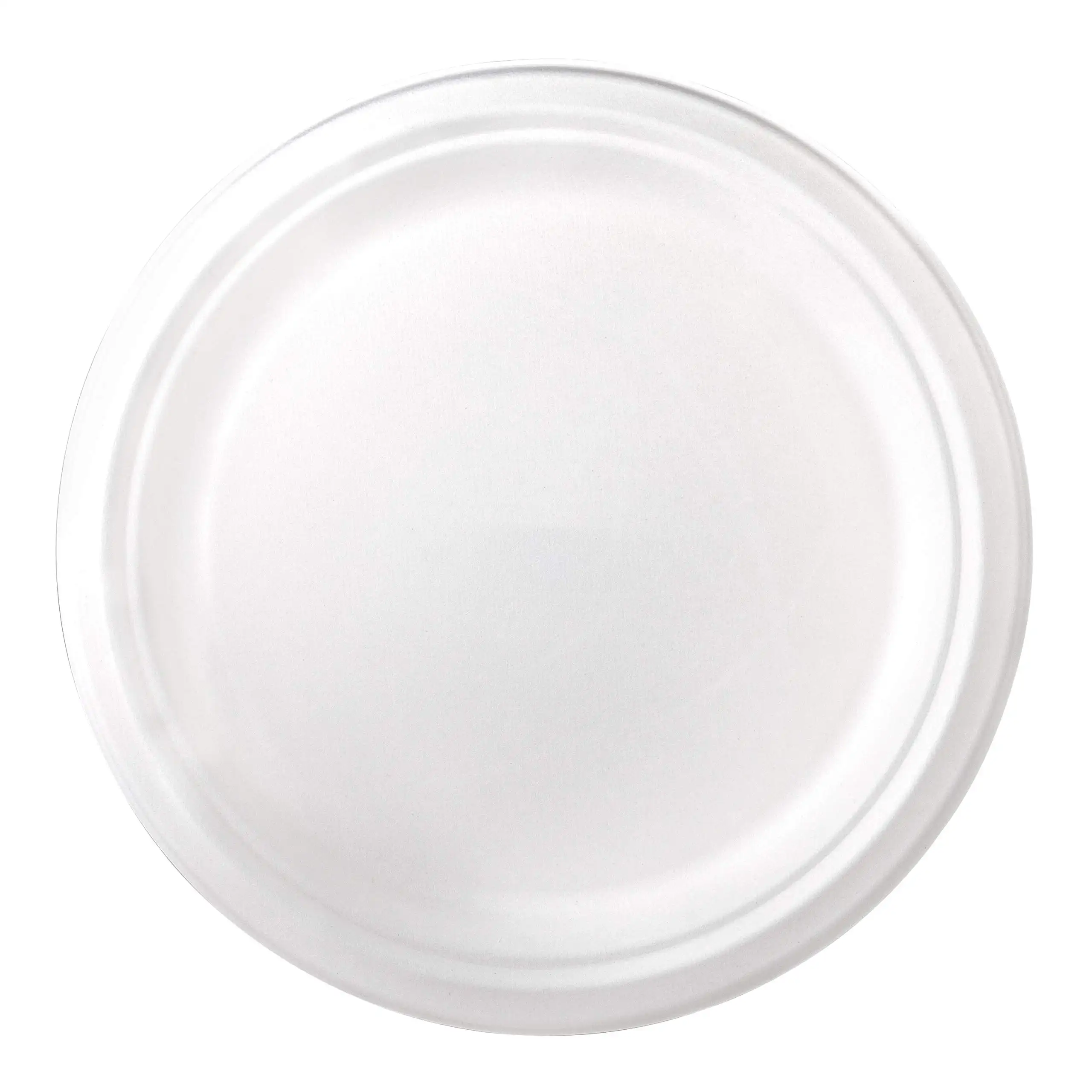 ECOLIFE biologisch abbaubare quadratische ovale runde Platte 7 8 9 10-Zoll-Zuckerrohr-Kuchenplatte Faser-Pizza-Zuckerrohr platten