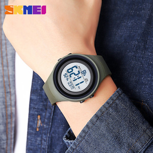 Skmei <b>Digital</b> Watch Men Tpu Strap 3Bar Waterproof Electronic Alarm <b>Clock</b> Sports Watch For Outdoor Activities - Product Image 4