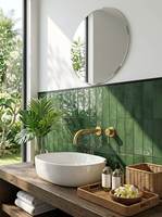 Carreaux de céramique vitrifiés antidérapants de luxe 75*230mm, motif plume intégrale, brillants, résistants aux acides, pour salle de bain et spa modernes