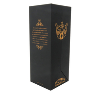 Boîte d'emballage de vin en mousse personnalisée de qualité supérieure, noire, pour bouteille de whisky, boisson alcoolisée, spiritueux, cadeau