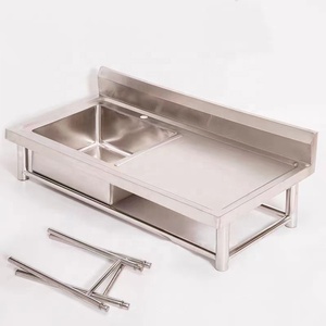 Mesa de Fregadero para Cocina Comercial de Acero Inoxidable para <span class=keywords><strong>Restaurante</strong></span> en Oferta - Product Image 2