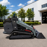 Mini-chargeuse compacte sur chenilles avec pompe à piston haute performance, capacité de charge 650 kg, vente en gros, idéale pour l'aménagement paysager