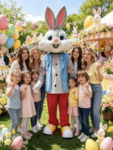 Costume de Mascotte Lapin Adorable Shengchi – Combinaison Peluche Lapin pour Adulte Unisexe, Idéal pour Pâques, Fêtes de Famille et Carnavals - Product Image 1