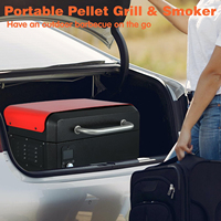 Portable 8 en 1 contrôle numérique table bois granulés barbecue gril électrique Barbecue plaque chauffante pour fumée cuire rôti RV Camping