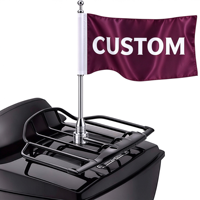 Drapeau de moto personnalisé en polyester durable et imperméable, fait main, pour porte-bagages arrière, décoration de rallye de club de motards