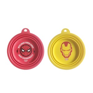 Yuanyi Silicone Pet <b>Bowls</b> With Spiderman And Iron Man Design Foldable For Dogs And <b>Cats</b> - Product Image 1