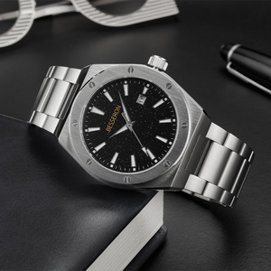 Montre à quartz pour homme de luxe personnalisable de haute qualité avec cadran étoilé, bracelet en acier inoxydable, diamètre 42 mm, faible MOQ, directement du fabricant - Product Image 1