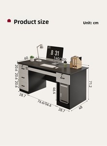Bureau d'ordinateur, bureau à domicile, chaise de jeu avec tiroirs, dissipation thermique, bureau d'étudiant, bureau simple et moderne - Product Image 6