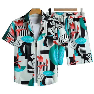 เทศกาลสงกรานต์ ชุดชายหาดฤดูร้อน เสื้อเชิ้ตลายดอกไม้ไซส์ใหญ่พิเศษสำหรับผู้ชาย น้ำหนักไม่เกิน 100 กก. ไซส์ 5XL แขนสั้น สไตล์เรโทร พิมพ์ลายทั่วตัว ทันสมัย - Product Image 4