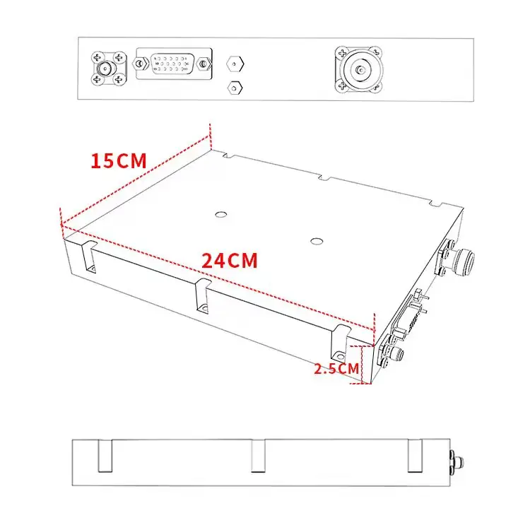 Módulo amplificador RF 50w 50M-6GHz Amplificação de ganho de banda larga Módulo amplificador de rádio de frequência de baixa potência e ruído médio