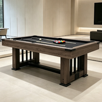 Table de billard 3-en-1 de luxe pour usage commercial et domestique, 7FT, 8FT, 9FT, en cuir et MDF, pour dîner, ping-pong et billard 9 boules - Direct Usine Chine