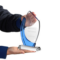 Trophée personnalisé pour entreprise, coupe souvenir solide, en acrylique vierge avec base, impression UV, écologique et poli