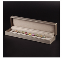 Boîte à bijoux de luxe personnalisable avec logo, en cuir PU multifonctionnel, pour bague, collier, boucles d'oreilles, bracelet