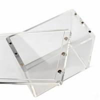 Boîte de protection UV en acrylique pour boosters 8mm + 4mm, vitrine en acrylique avec couvercle à aimants puissants