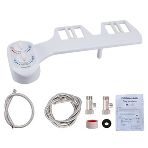 Accesorio de bidé de doble control de ABS de alta calidad con boquillas retráctiles, mezcla de agua fría y caliente, instalación DIY para inodoros estándar - Product Image 6