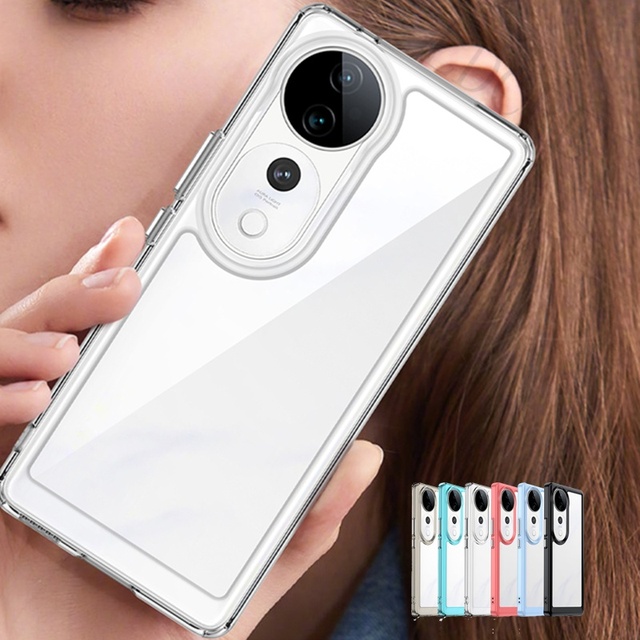 Case Cover for Vivo V23 T3 Ultra S12 S19 Capas Shockproof Back Phone Bumper Clear Transparent Multicolor Fundas for Vivo V40 Pro