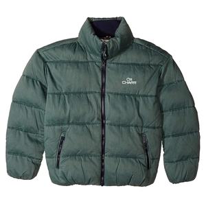 Gilet d'hiver pour homme en polyester matelassé gris, coupe-vent, respirant, décontracté, broderie - Product Image 1