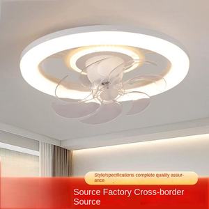 พัดลมเพดาน LED 87W หัวสั่น360 55ซม. 21นิ้วใหม่สวิตช์ปิดหลังคาสวิตช์ควบคุมระยะไกลและไฟดวงจันทร์ - Product Image 3