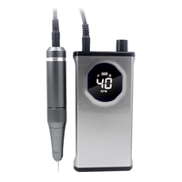 Kit professionnel de polissage des ongles, lime à ongles électrique à couple élevé de 40000 tr/min avec clip dorsal, idéal pour les ongles en acrylique, le retrait du gel