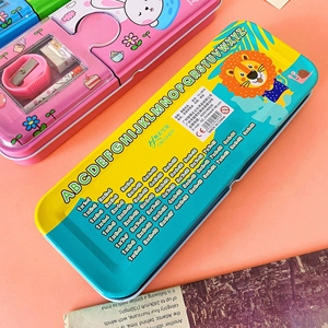 Vente en gros de papeterie double couche à fenêtre ouverte, trousse à crayons en métal pour étudiants, dessin animé kuromi mélodie, papeterie en gros - Product Image 3